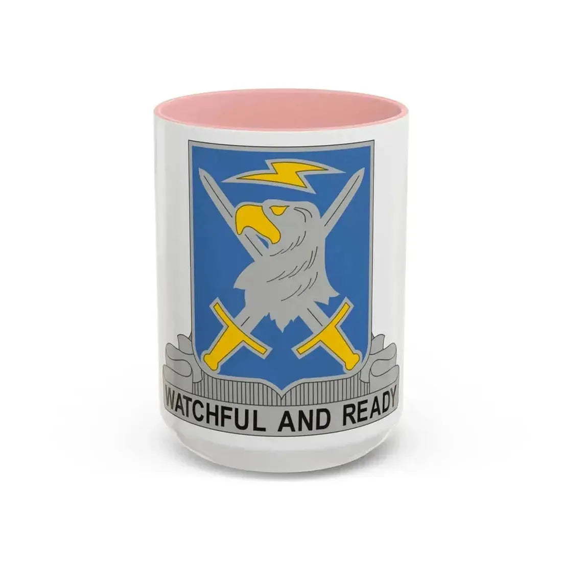 104 Military Intelligence Battalion (U.S. Army) Accent Coffee Mug 15oz Pink - Go Mug Yourself