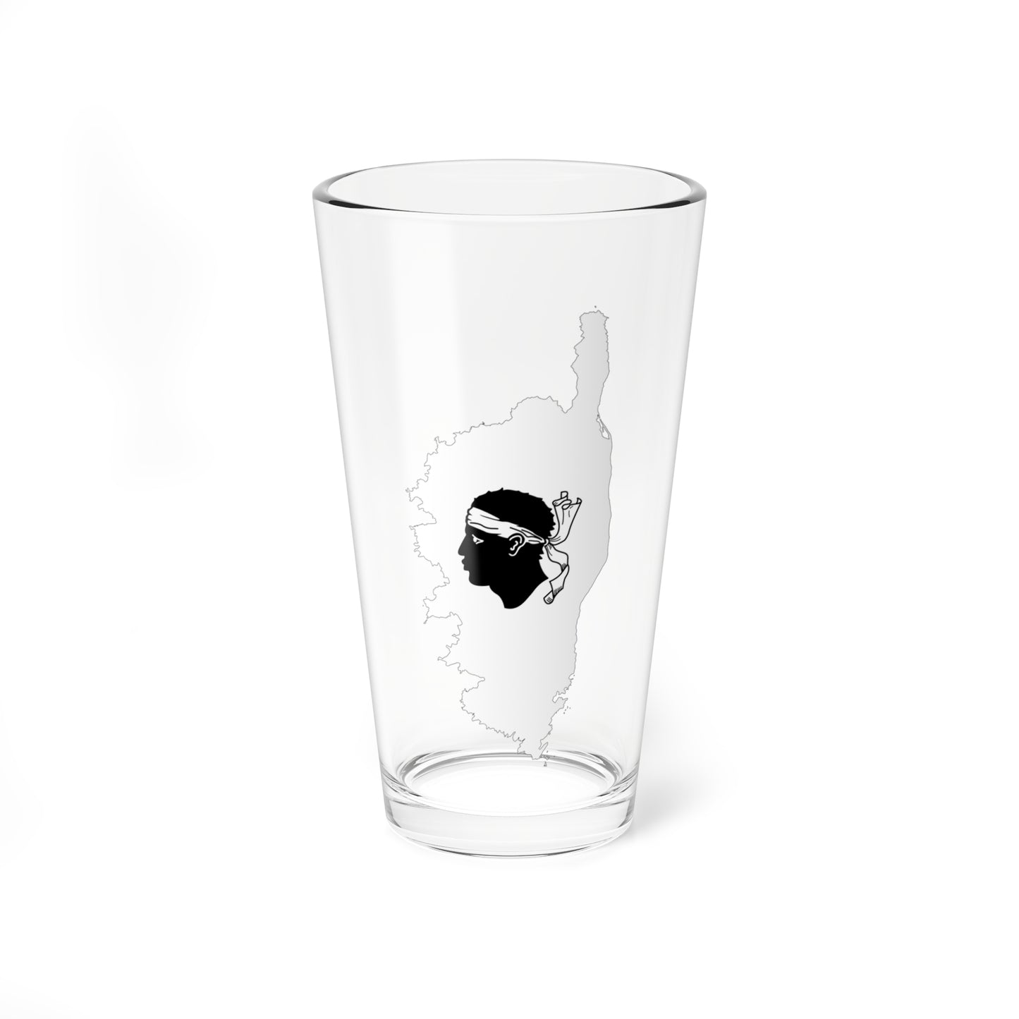 Flag-map of Corsica (France) Pint Glass 16oz