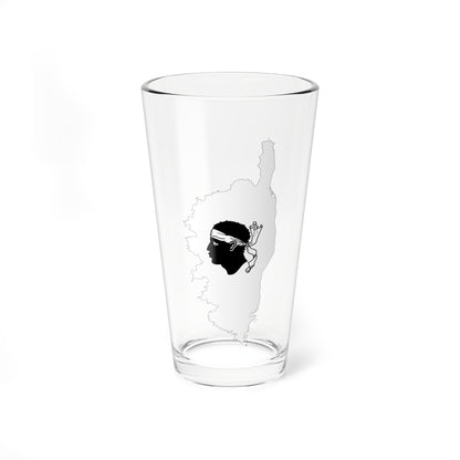 Flag-map of Corsica (France) Pint Glass 16oz