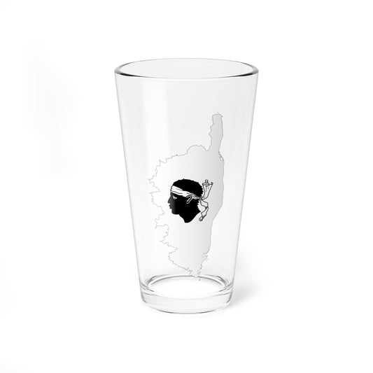 Flag-map of Corsica (France) Pint Glass 16oz