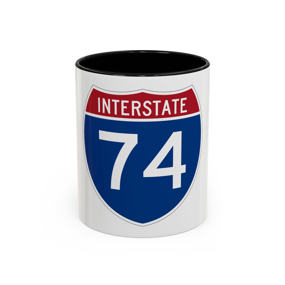 Interstate 74 (U.S. Highways) Accent Coffee Mug