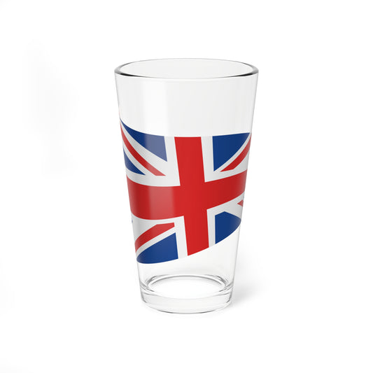 UK Flag - iconic waving (United Kingdom) Pint Glass 16oz