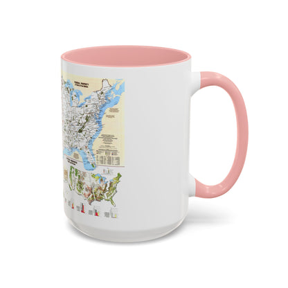 USA - America's Federal Lands (1982) (Map) Accent Coffee Mug