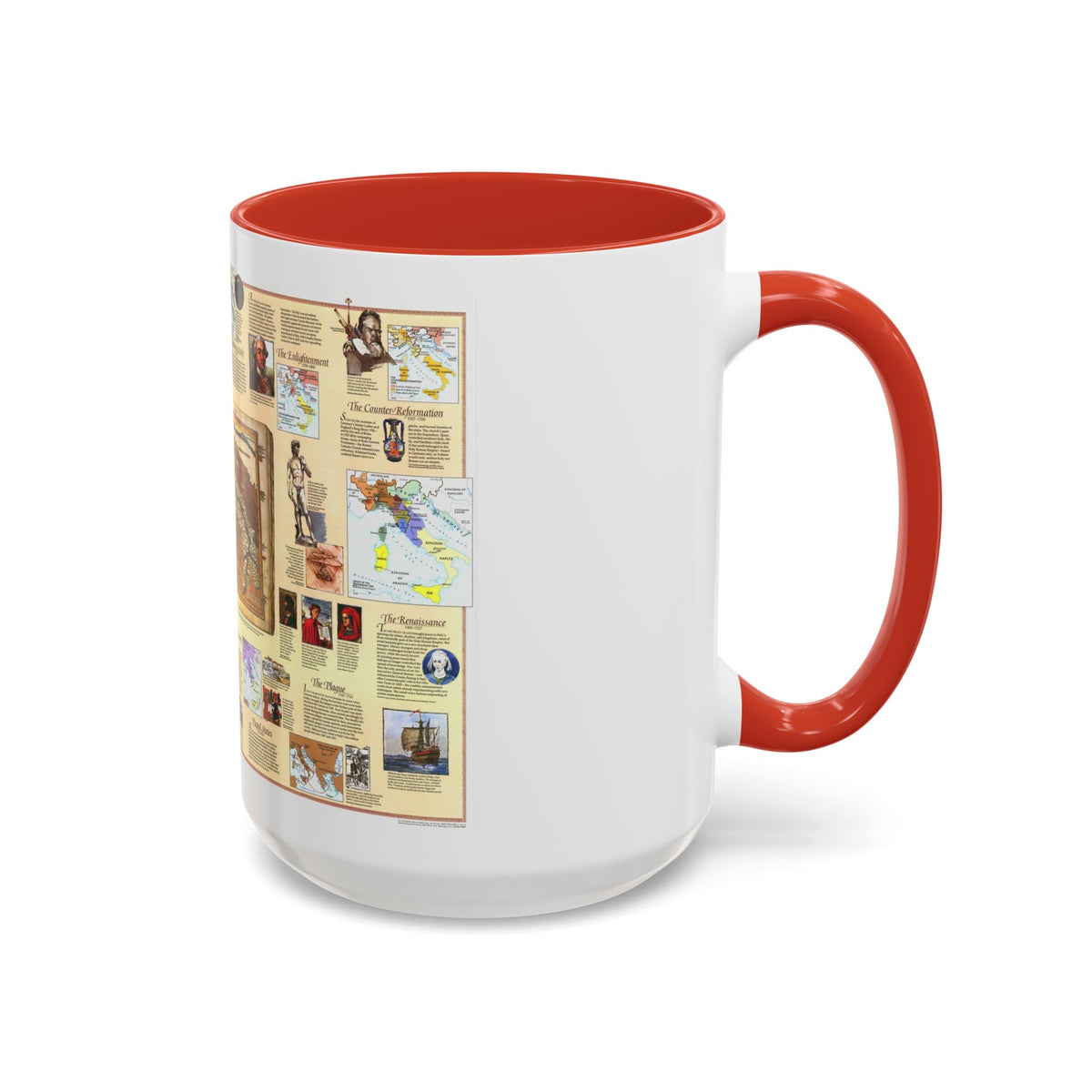 Italy - Historical (1995) (Map) Accent Coffee Mug