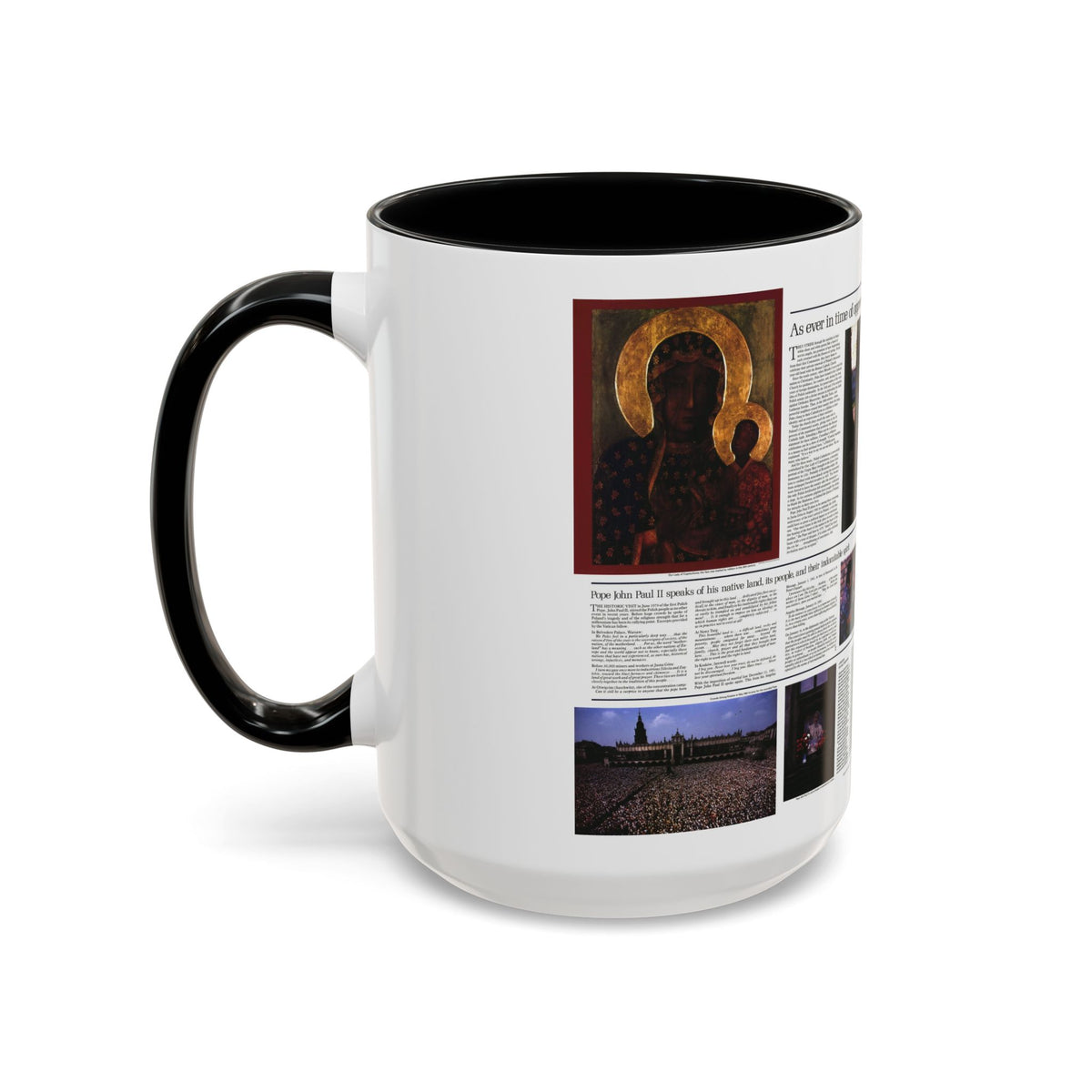 Poland - The Face and Faith 2 (1982) (Map) Accent Coffee Mug