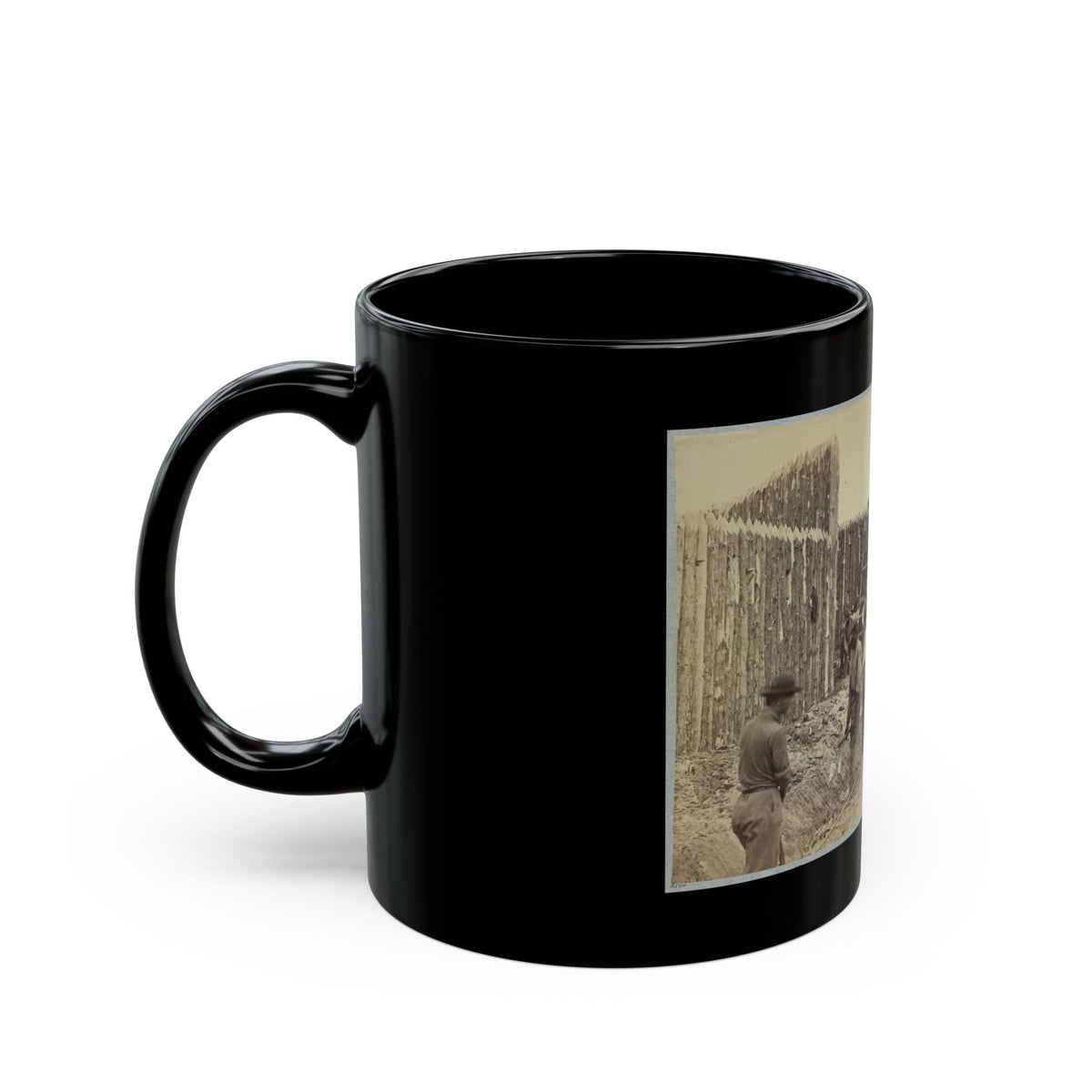 Building Stockade, Alexandria, Va.(2) (U.S. Civil War) Black Coffee Mug