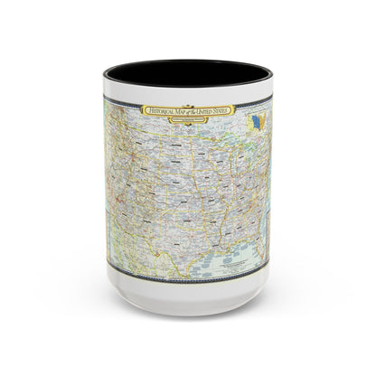 USA - An Historical Map (1953) (Map) Accent Coffee Mug