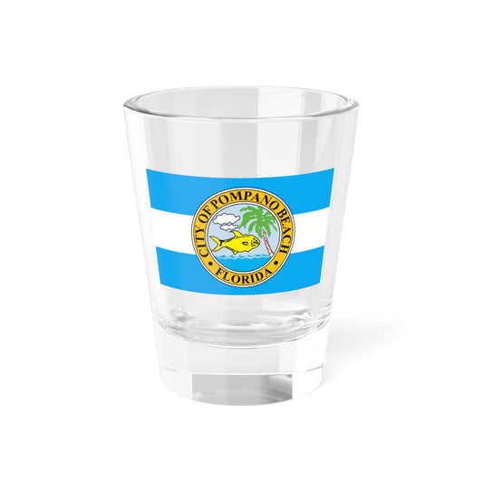 Flag of Pompano Beach Florida (United States) Shot Glass 1.5oz