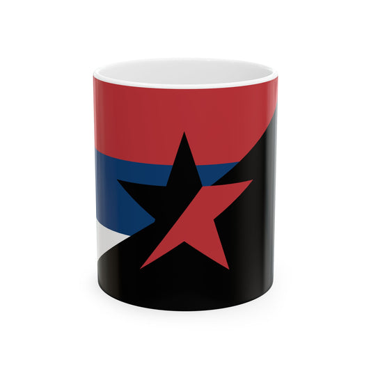 Serbian Anarchists flag (Serbia) White Coffee Mug-11oz-Go Mug Yourself