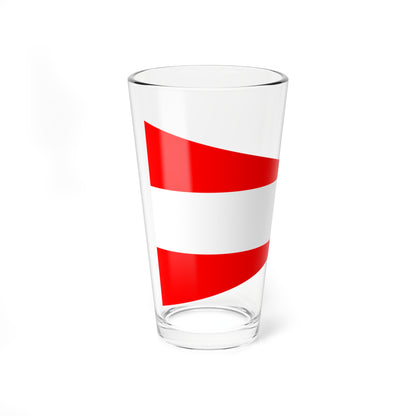 Army Rank Flag of Denmark - Chief of a Division (Denmark) Pint Glass 16oz