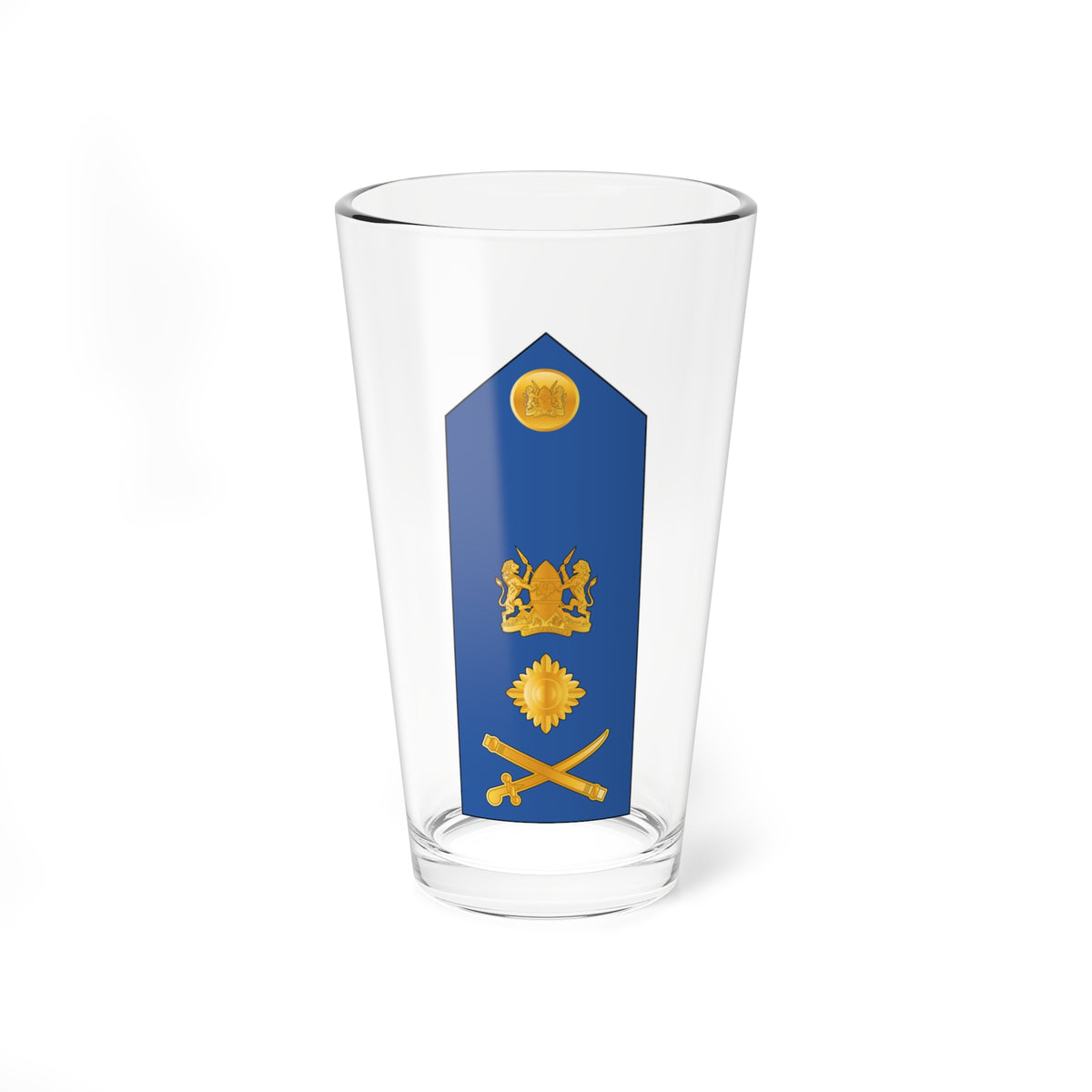 16. Kenyan Air Force GEN (Kenya) (Military Rank) Pint Glass 16oz