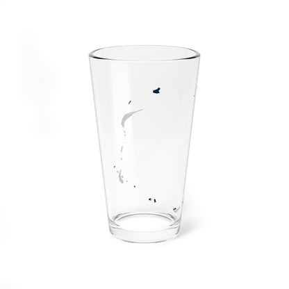 Bikini Atoll Flag Map (Marshall Islands) Pint Glass 16oz