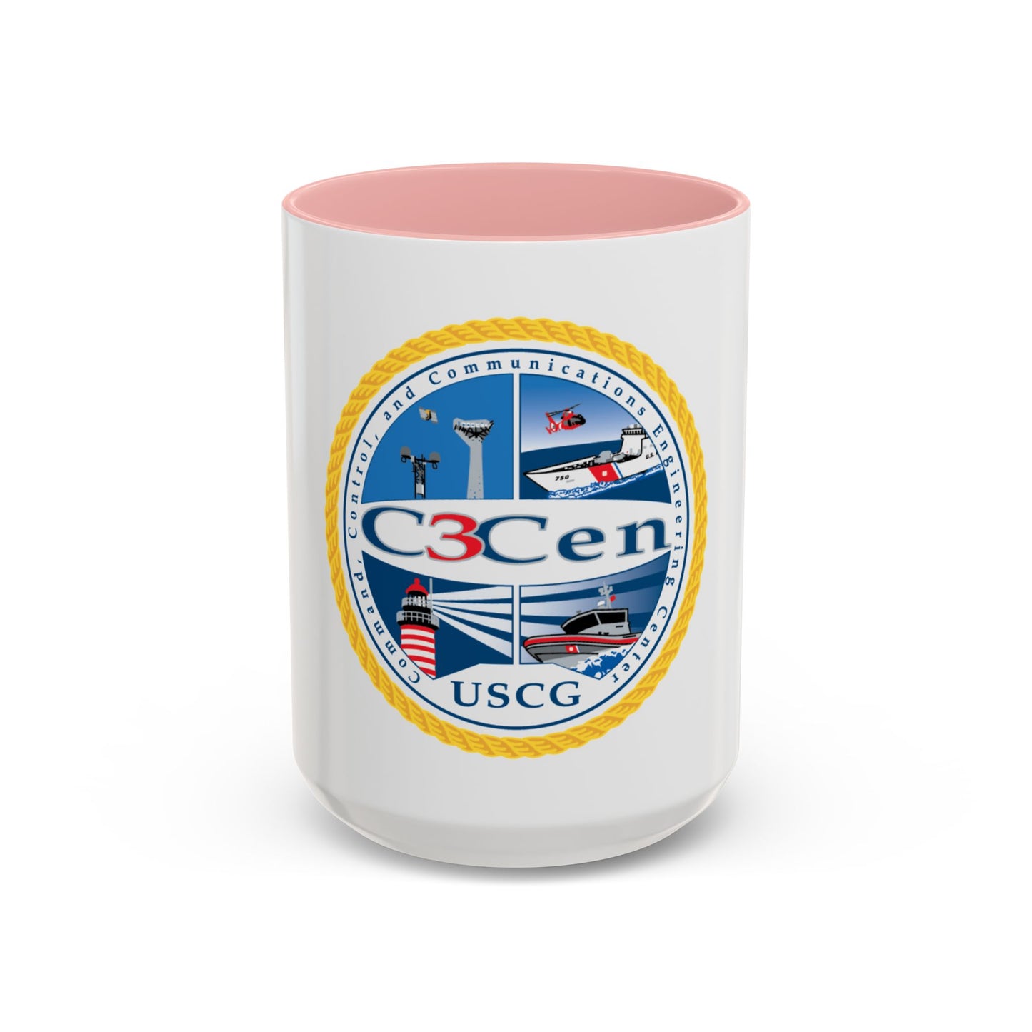 USCG C3 Cen Command Control Comm Engineering (U.S. Coast Guard) Accent Coffee Mug