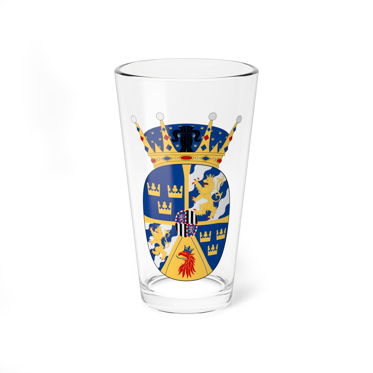 Kronprinsessan Louise vapen (Sweden) (Coat of Arms) Pint Glass 16oz
