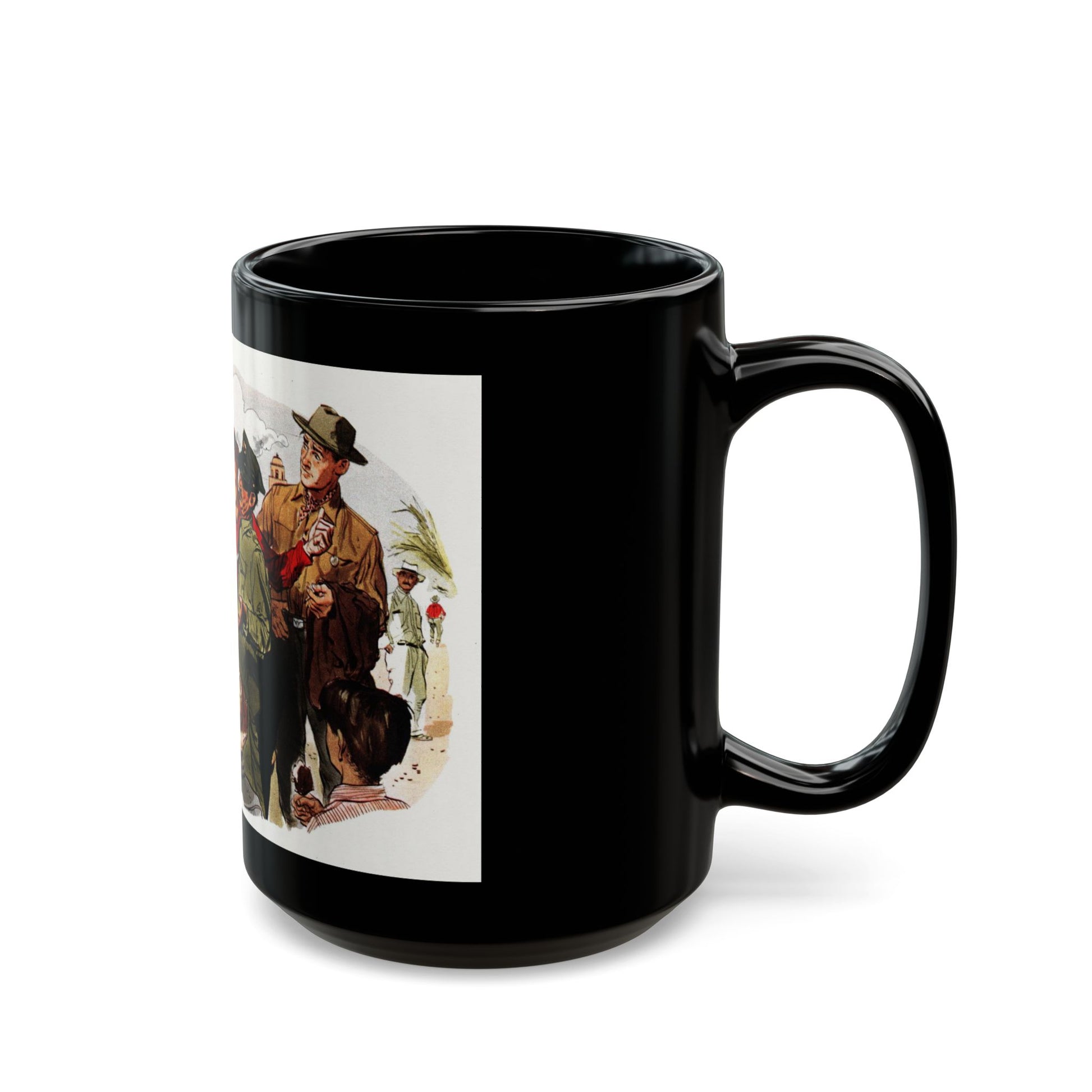 Born to Pick Cotton, Collier's, September 27, 1952 - Black Coffee Mug-Go Mug Yourself