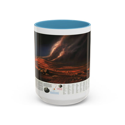 Space - MARS, Dusty Face of (1973) (Map) Accent Coffee Mug