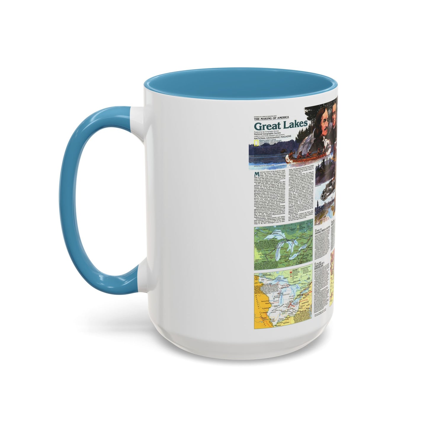 Canada - The Great Lakes 2 (1987) (Map) Accent Coffee Mug