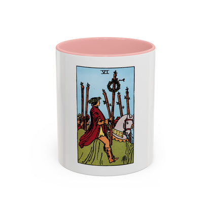 The 6 of Wands (Tarot Card) Accent Coffee Mug