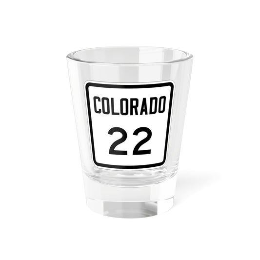 Colorado 22 1946 (Colorado) (Road Sign) Shot Glass 1.5oz-1.5oz-Go Mug Yourself