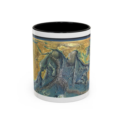 Indian Ocean Floor (1967) (Map) Accent Coffee Mug