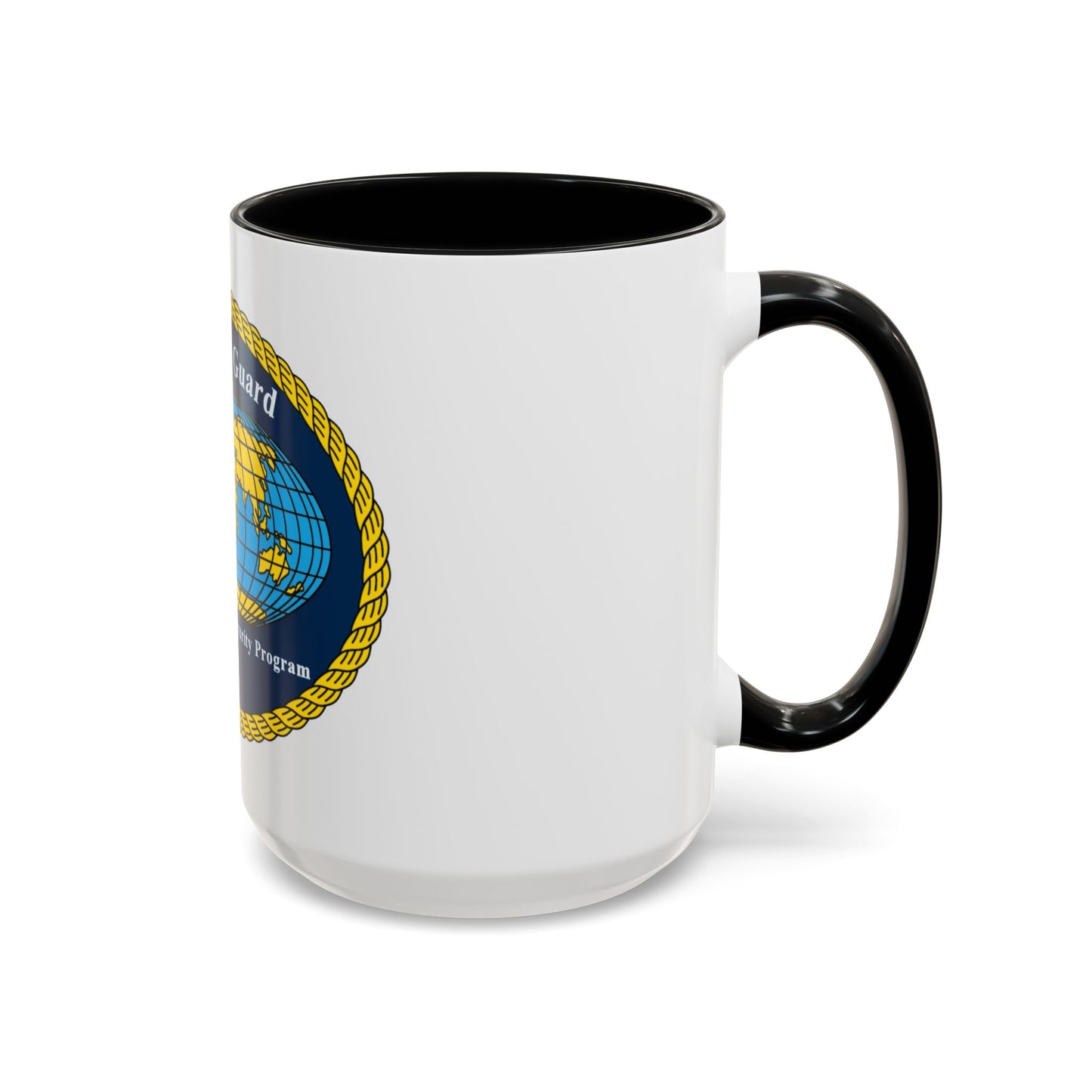 USCG International Port Security Program (U.S. Coast Guard) Accent Coffee Mug