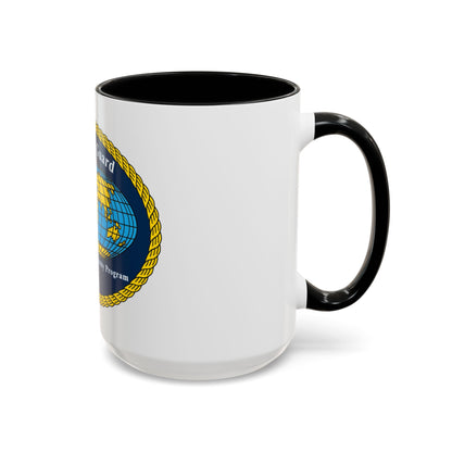 USCG International Port Security Program (U.S. Coast Guard) Accent Coffee Mug