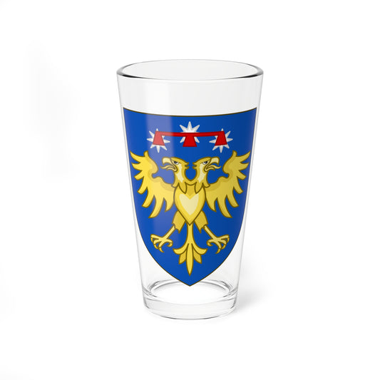 Sean Michael Harvey Brazeau Escutcheon as Heir Apparent (Canada) (Coat of Arms) Pint Glass 16oz