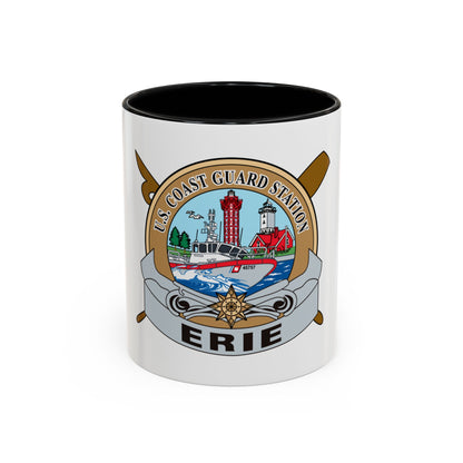 USCG Station Erie (U.S. Coast Guard) Accent Coffee Mug