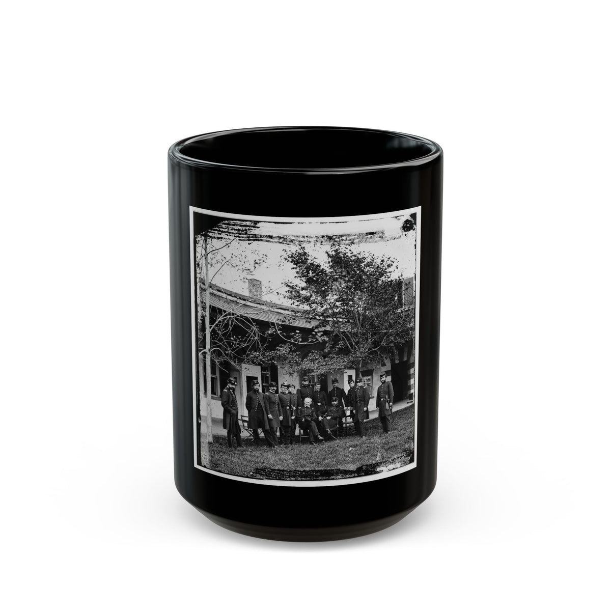Brig. Gen. Mathew Martin  Burke & Staff. (U.S. Civil War) Black Coffee Mug
