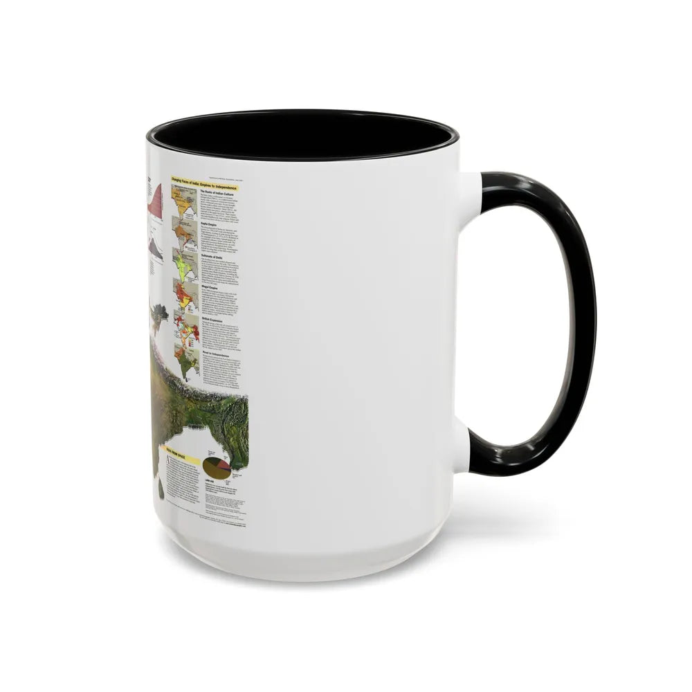 India (1997) (Map) Accent Coffee Mug-Go Mug Yourself