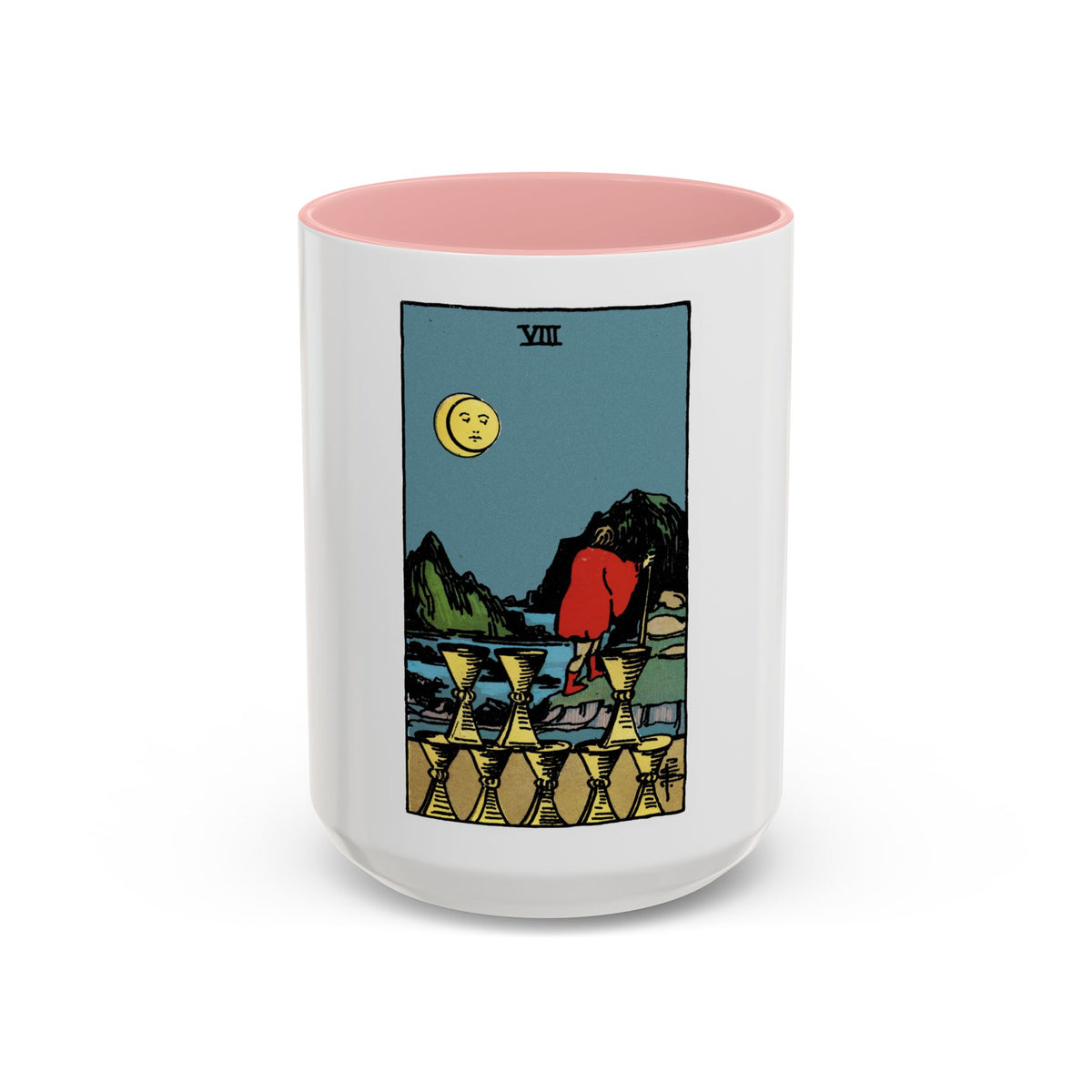 The 8 of Cups (Tarot Card) Accent Coffee Mug