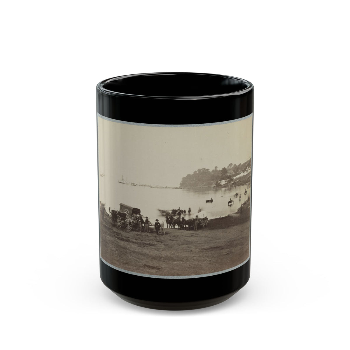 Belle Plain Landing, Va. 003 (U.S. Civil War) Black Coffee Mug