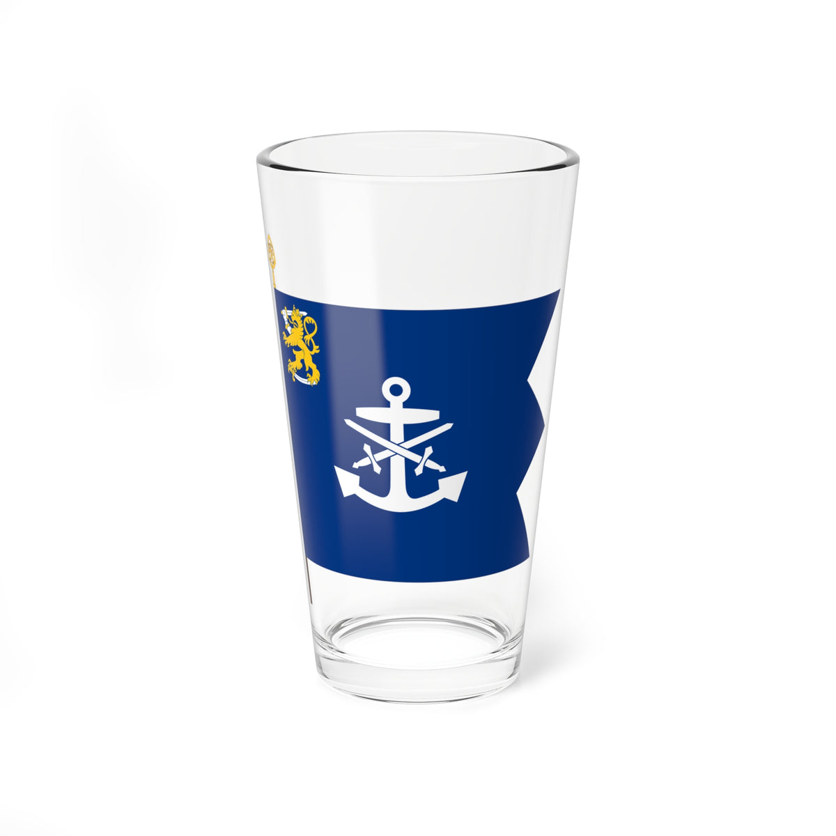 Rannikkolaivaston lippu (Finland) Pint Glass 16oz