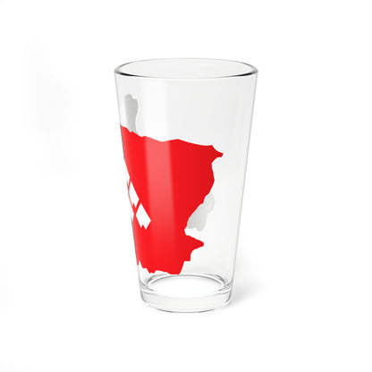 Flag map of Carnia (Italy) Pint Glass 16oz