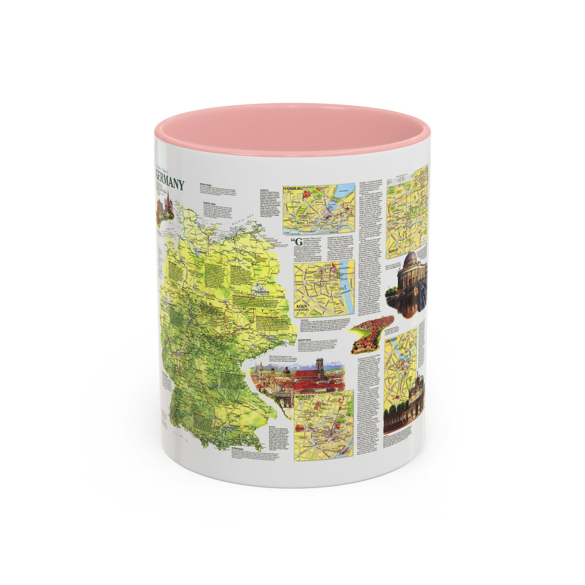 Germany - A Traveller's Map (1991) (Map) Accent Coffee Mug