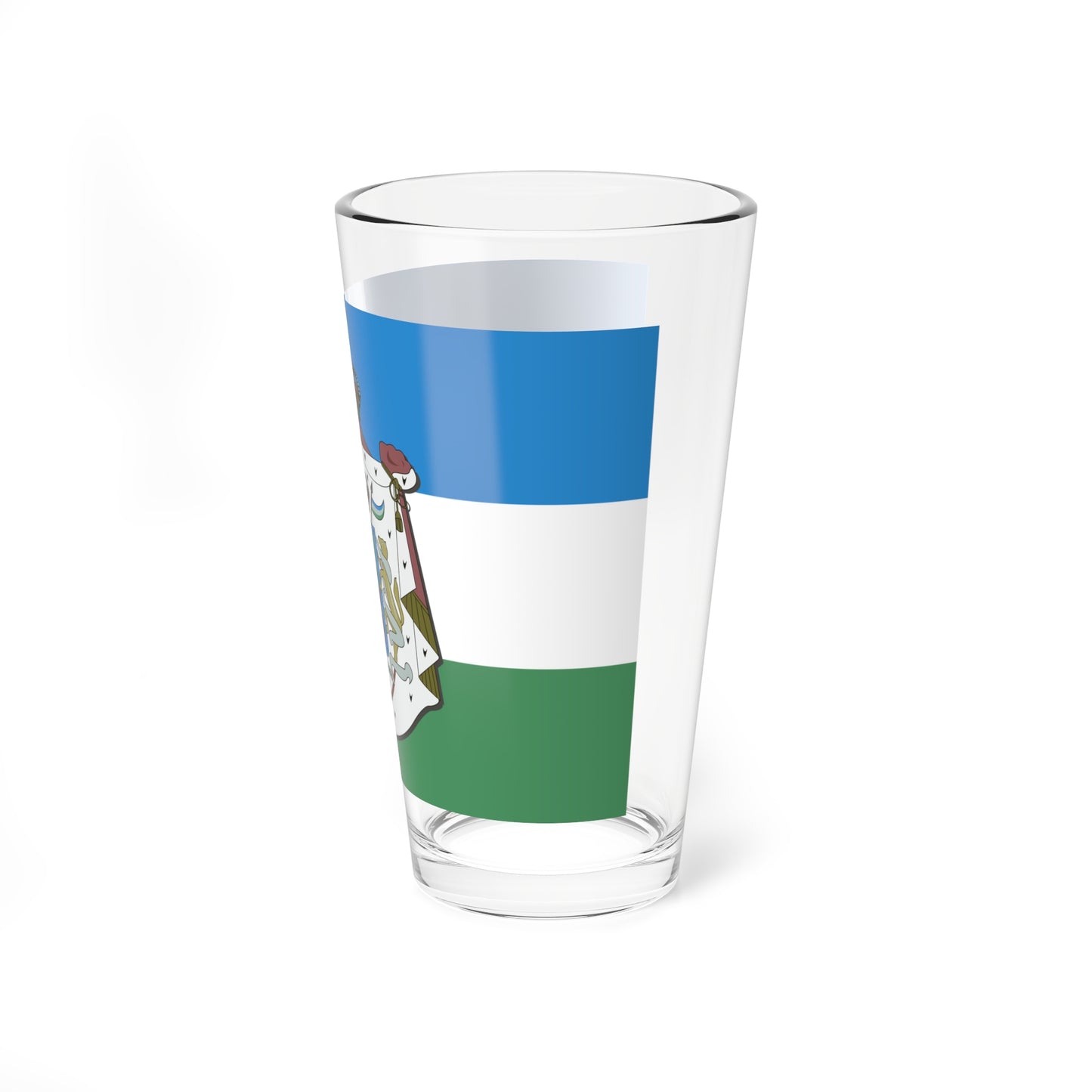 Flag of the Kingdom of Araucanía and Patagonia with coats of arms (Argentina) Pint Glass 16oz