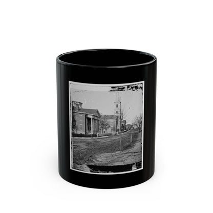 Atlanta, Georgia. Street In Atlanta (House Next To Church Used As Sherman's Headquarters (U.S. Civil War) Black Coffee Mug