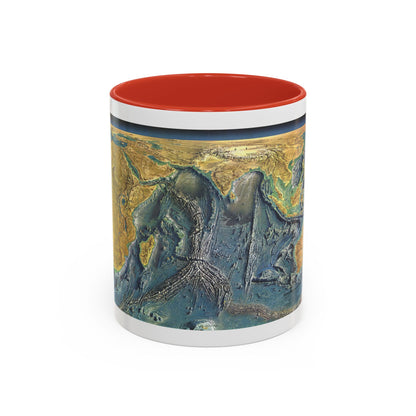 Indian Ocean Floor (1967) (Map) Accent Coffee Mug
