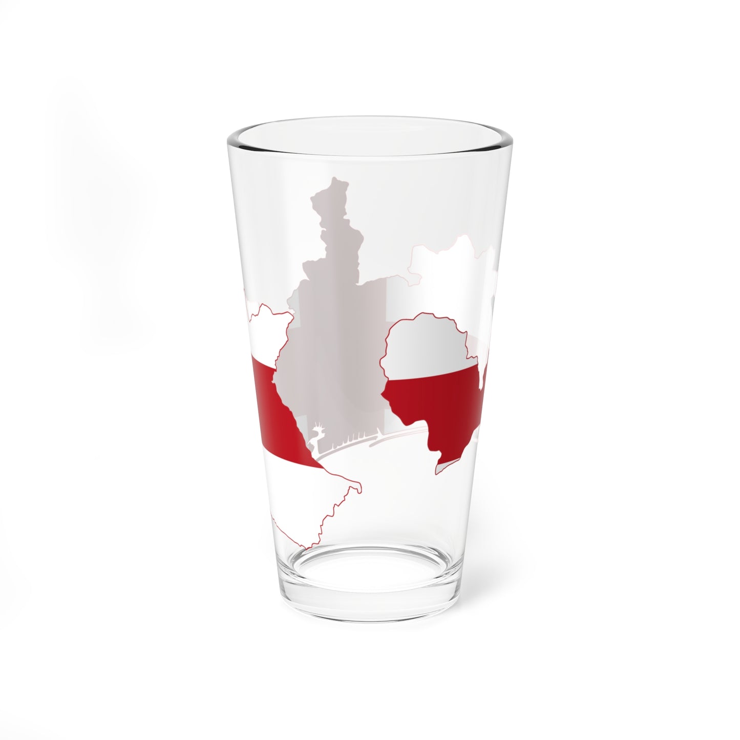 Flag map of Genoa (Italy) Pint Glass 16oz