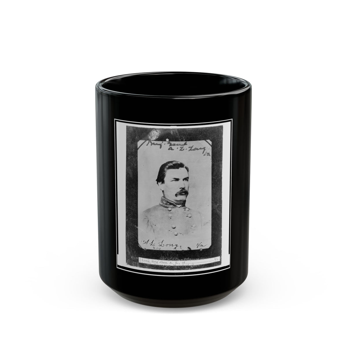 Brig.-Gen. A.L. Long, Va. (U.S. Civil War) Black Coffee Mug