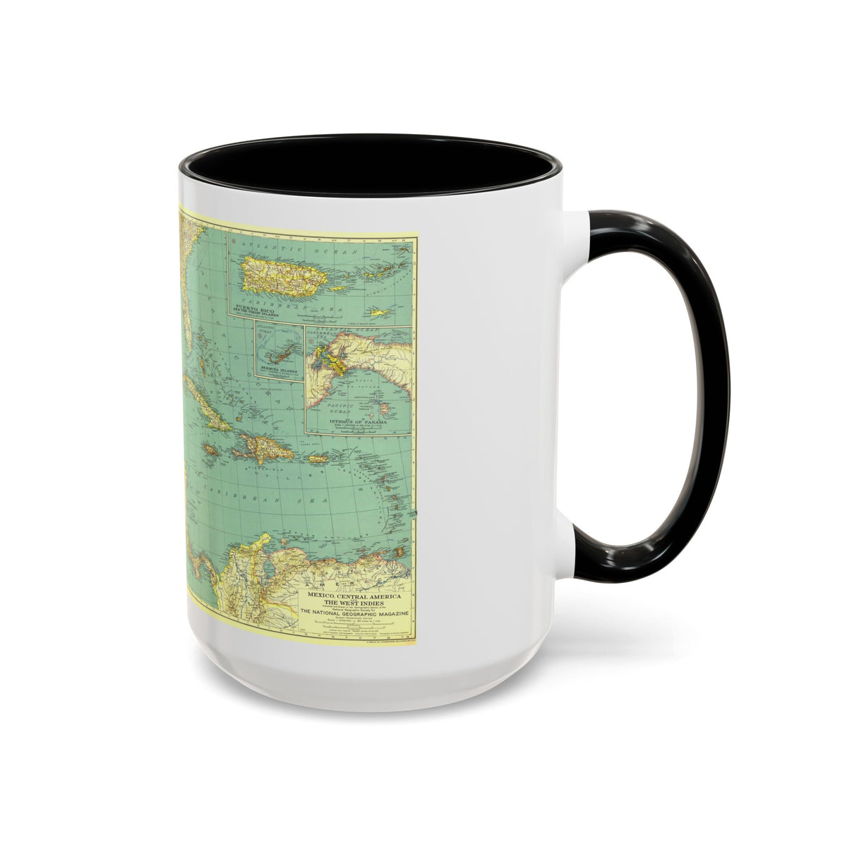 Central America and the West Indies (1934) (Map) Accent Coffee Mug