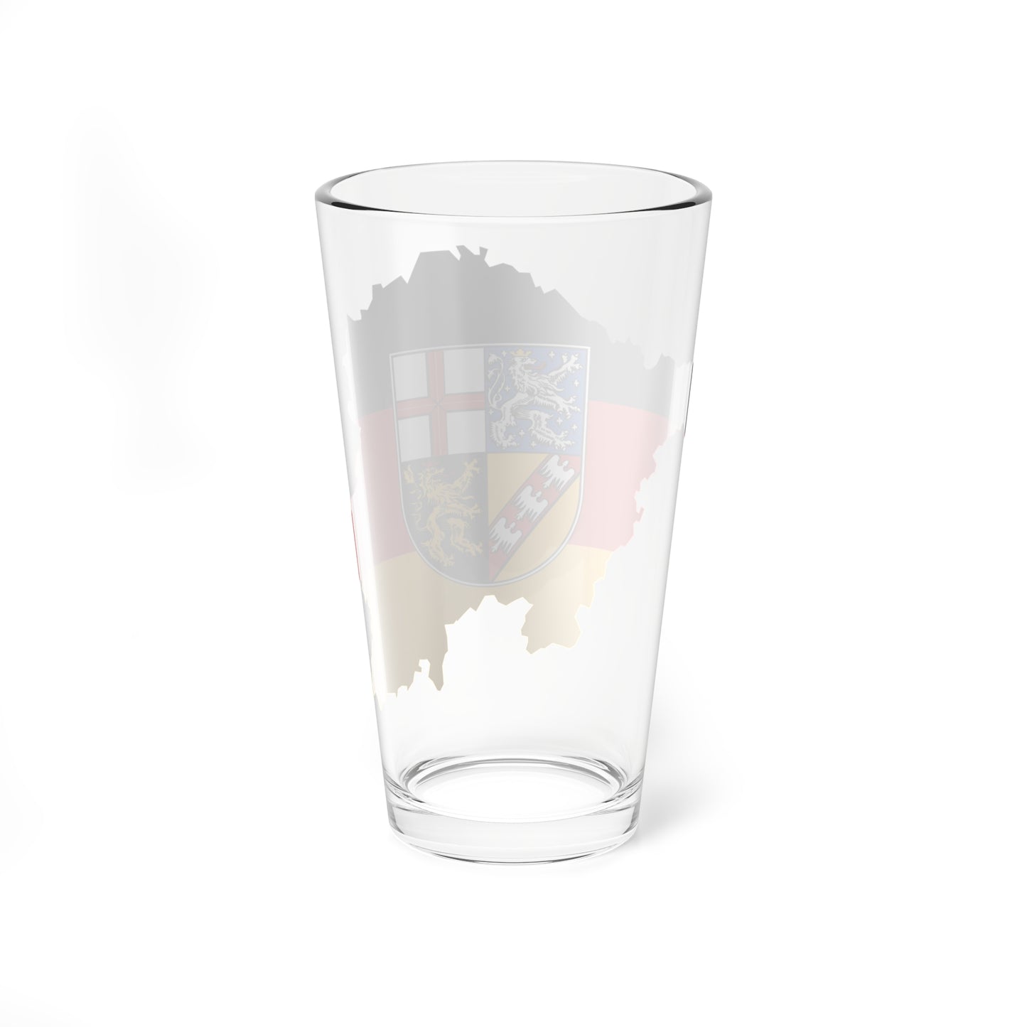 Flag map of Saarland (Germany) Pint Glass 16oz