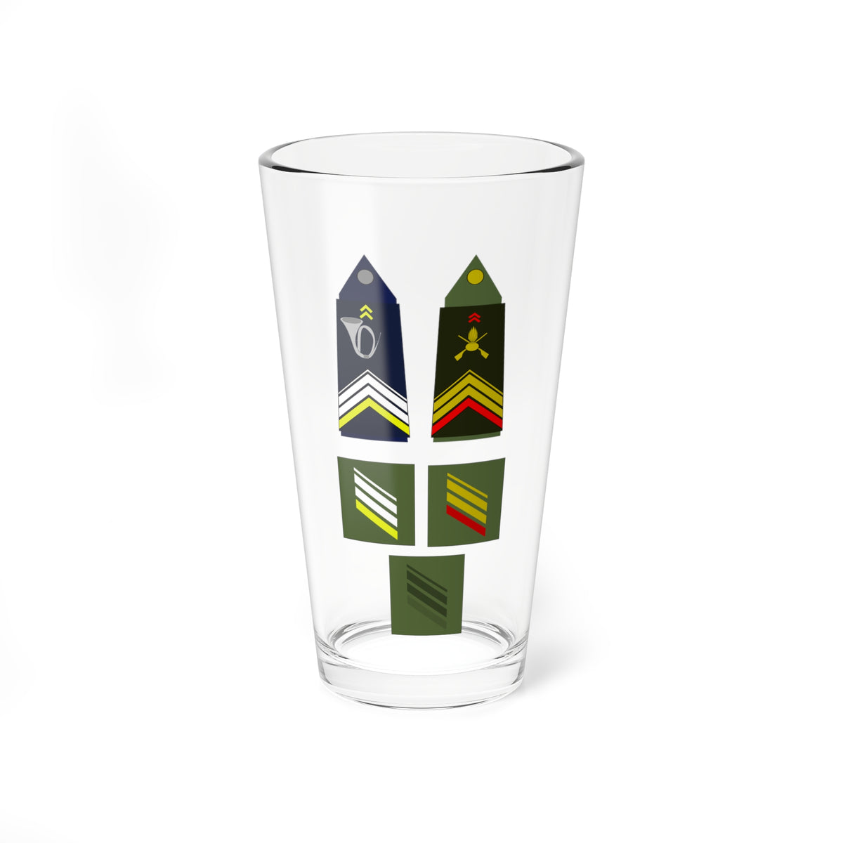 Army FRA OR 04a alt (Military Rank) Pint Glass 16oz