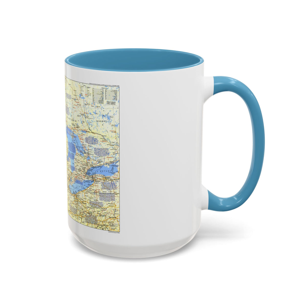 Canada - The Great Lakes 1 (1987) (Map) Accent Coffee Mug
