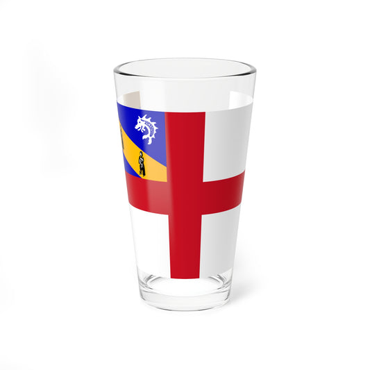 Flag of Herm (United Kingdom) Pint Glass 16oz