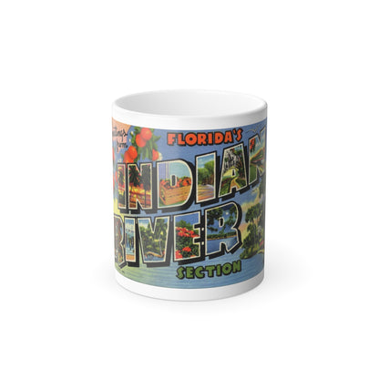 Greetings from Floridas Indian River section (Greeting Postcards) Color Changing Mug 11oz
