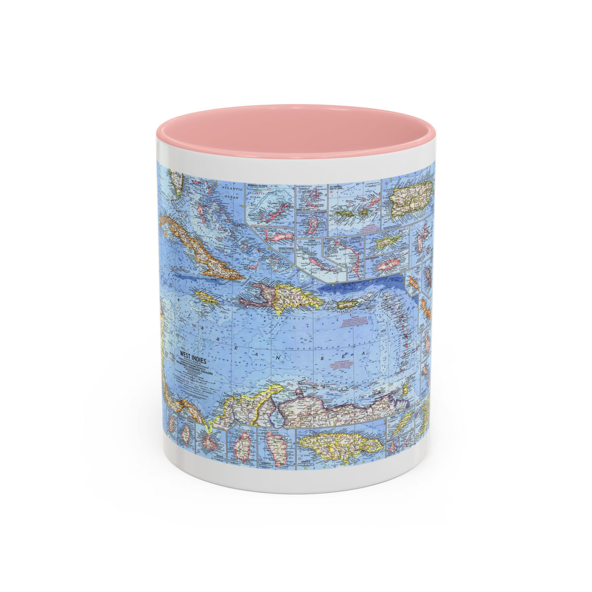 West Indies (1962) (Map) Accent Coffee Mug