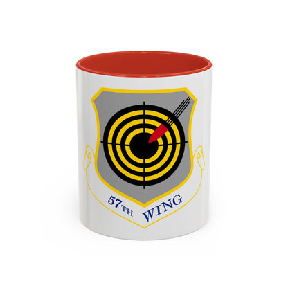 1058px USAF 57th Wing shield (U.S. Air Force) Accent Coffee Mug