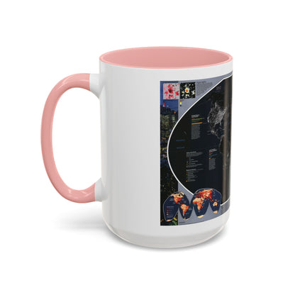 World Map - Population and Resources (1998) (Map) Accent Coffee Mug