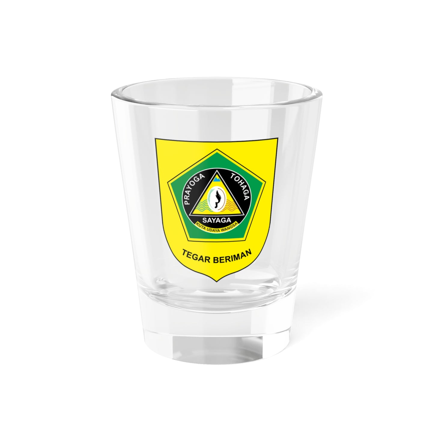 Lambang Kabupaten Bogor (Indonesia) (Coat of Arms) Shot Glass 1.5oz